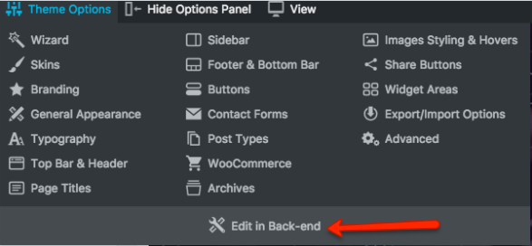Fig. 3.2. Switch to back-end editor.