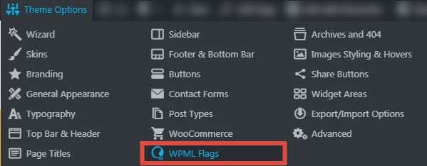 Fig. 1.1. WPML Flags settings.