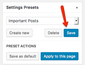 Fig. 3.3. Save the preset.