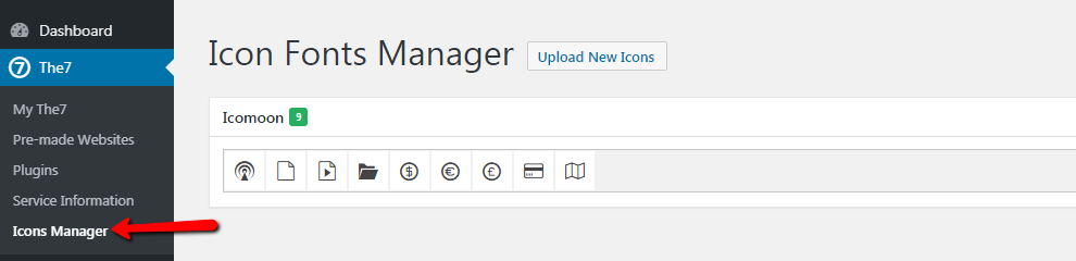 Fig. 1. Icons Manager.